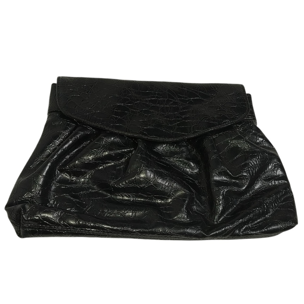 Forever 21 Black Clutch Handbag Purse 12"x8"
